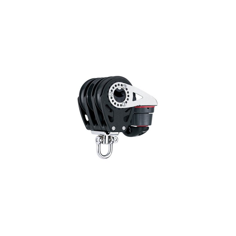 Harken Ratchet blok 57 mm tripel, svirvel, Cam-Cle