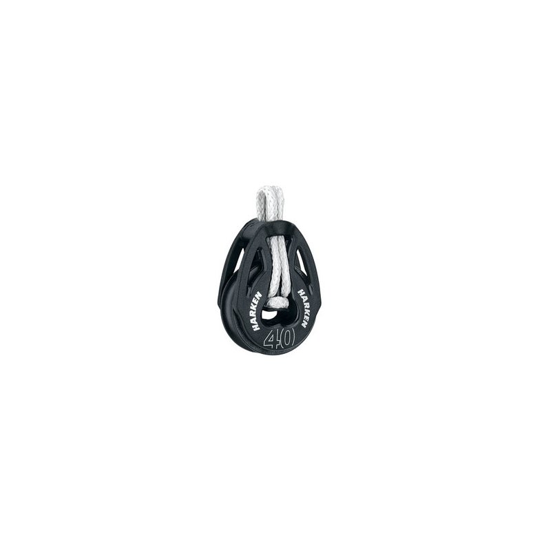 Harken T2 Blok 40 mm enkelt m. LOOP