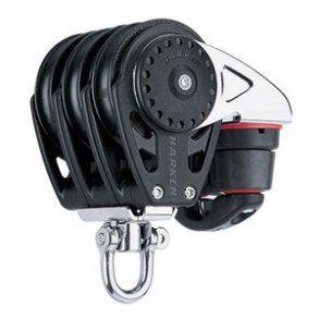 Harken Carbo Blok 57 mm tripel, svirvel, Cam-Cleat