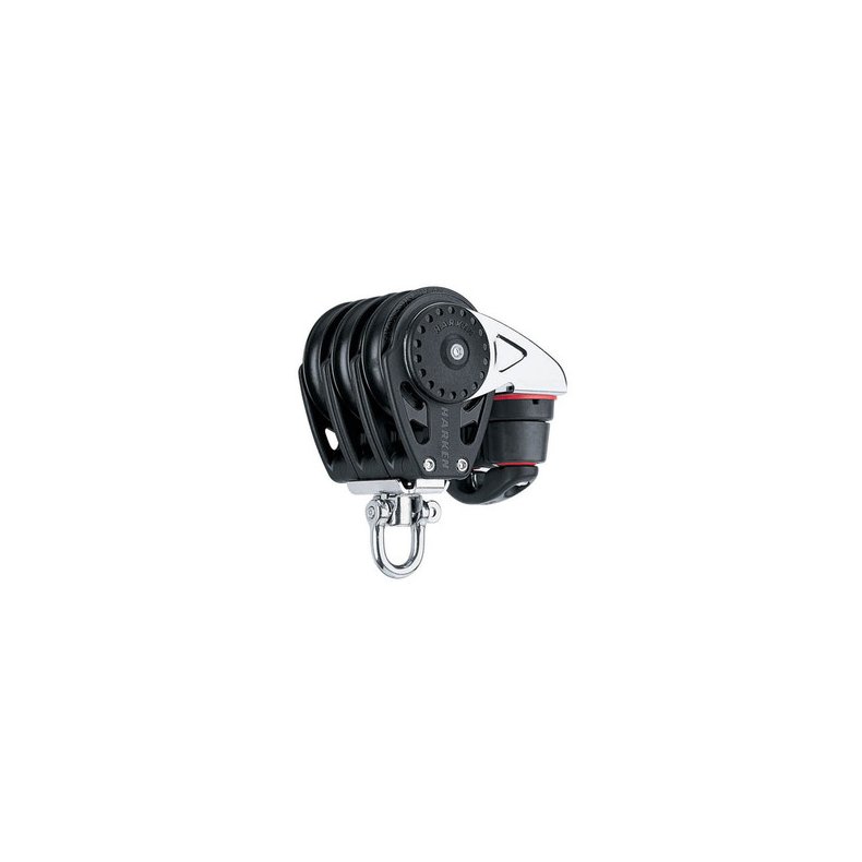 Harken Carbo Blok 57 mm tripel, svirvel, Cam-Cleat