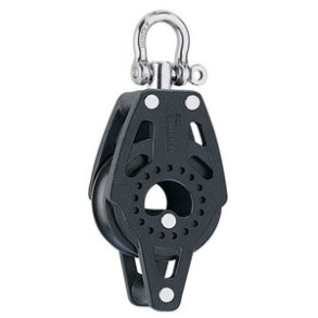 Harken Carbo Blok 40 mm enkelt, svirvel, hunsvot