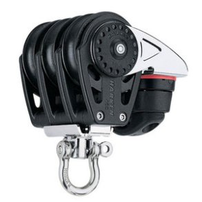 Harken Carbo Blok 40 mm tripel , svirvel , Cam-Cle