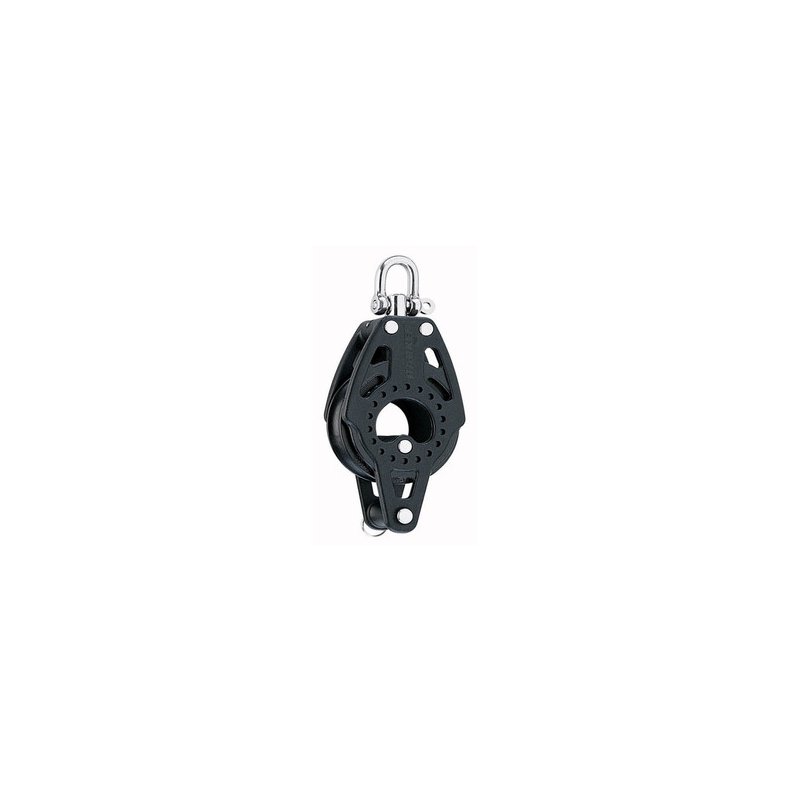 Harken Carbo Blok 75 mm enkelt, svirvel, hunsvot