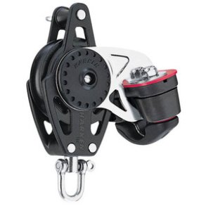 Harken Carbo Blok 75 mm enkelt, svirvel, hunsvot,