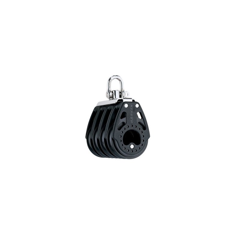 Harken Carbo Blok 75 mm firedobbelt, svirvel