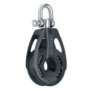 Harken Black Magic Air blok 125 mm. enkelt m/svirv
