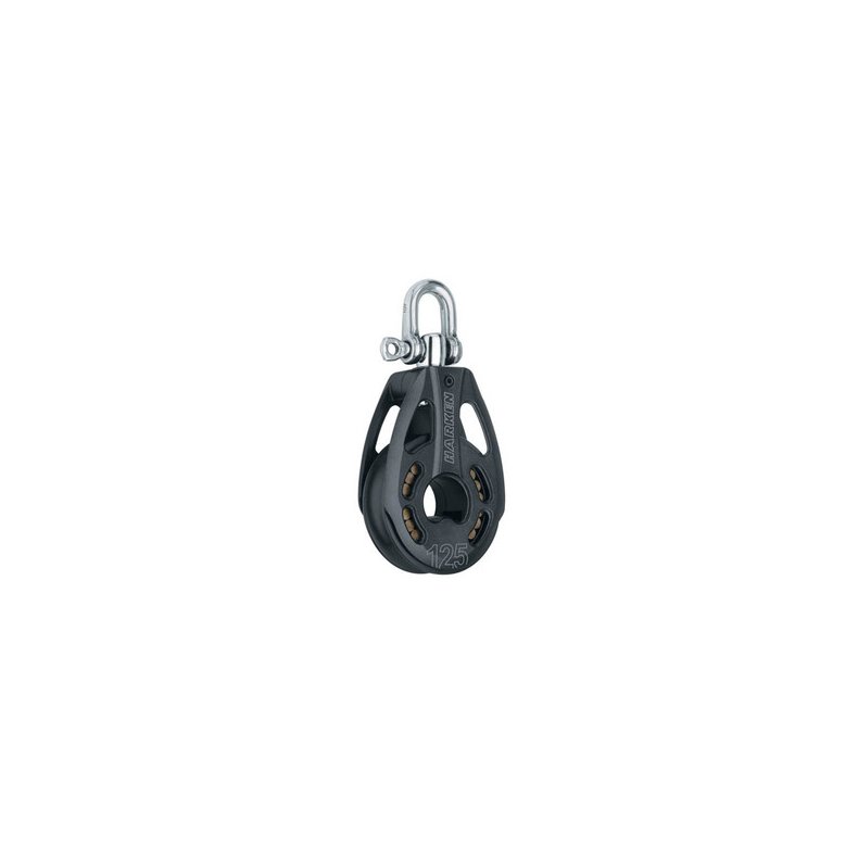 Harken Black Magic Air blok 125 mm. enkelt m/svirv