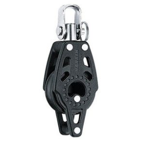 Harken Carbo Blok 29 mm enkelt, svirvel, hunsvot