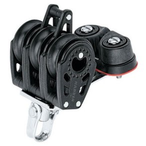Harken Carbo Blok 29 mm tripel, hunsvot, Carbo-Cam