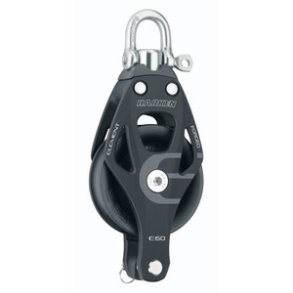 Harken Element blok 60 mm enkelt m. svirvel og Hsv
