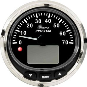 Wema Omdrejningstller 7000 omdr NMEA2000 Hvidt RF